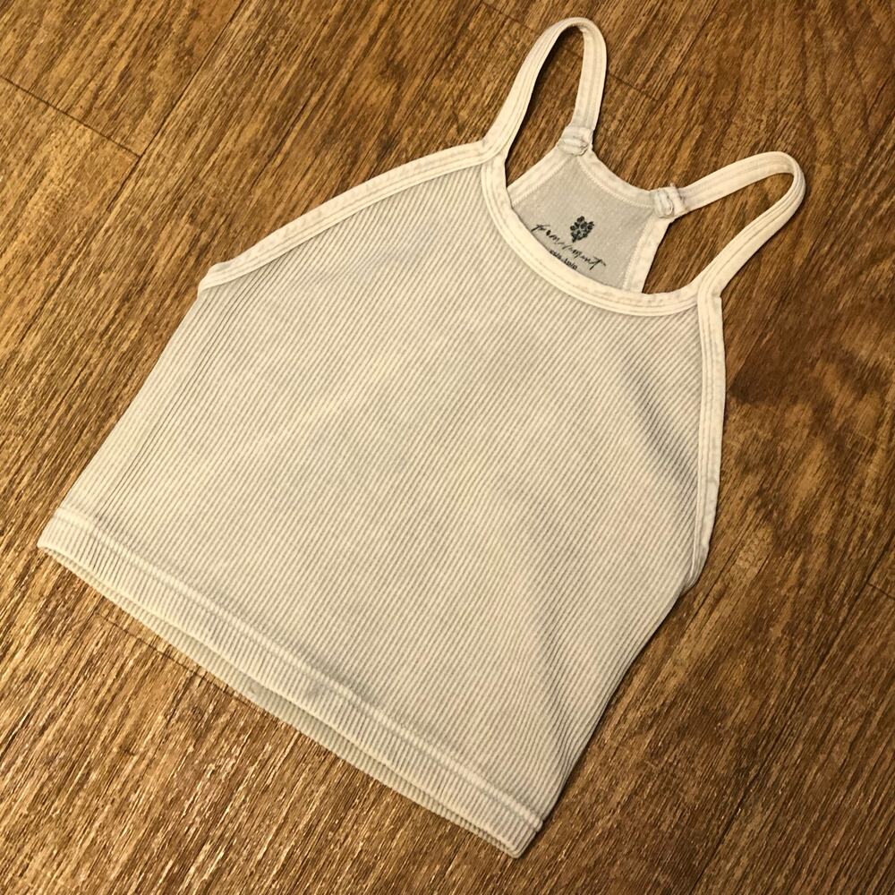 NWOT FP Movement by Free People Happiness Runs Ribbed Crop Tank Top Size XS/S